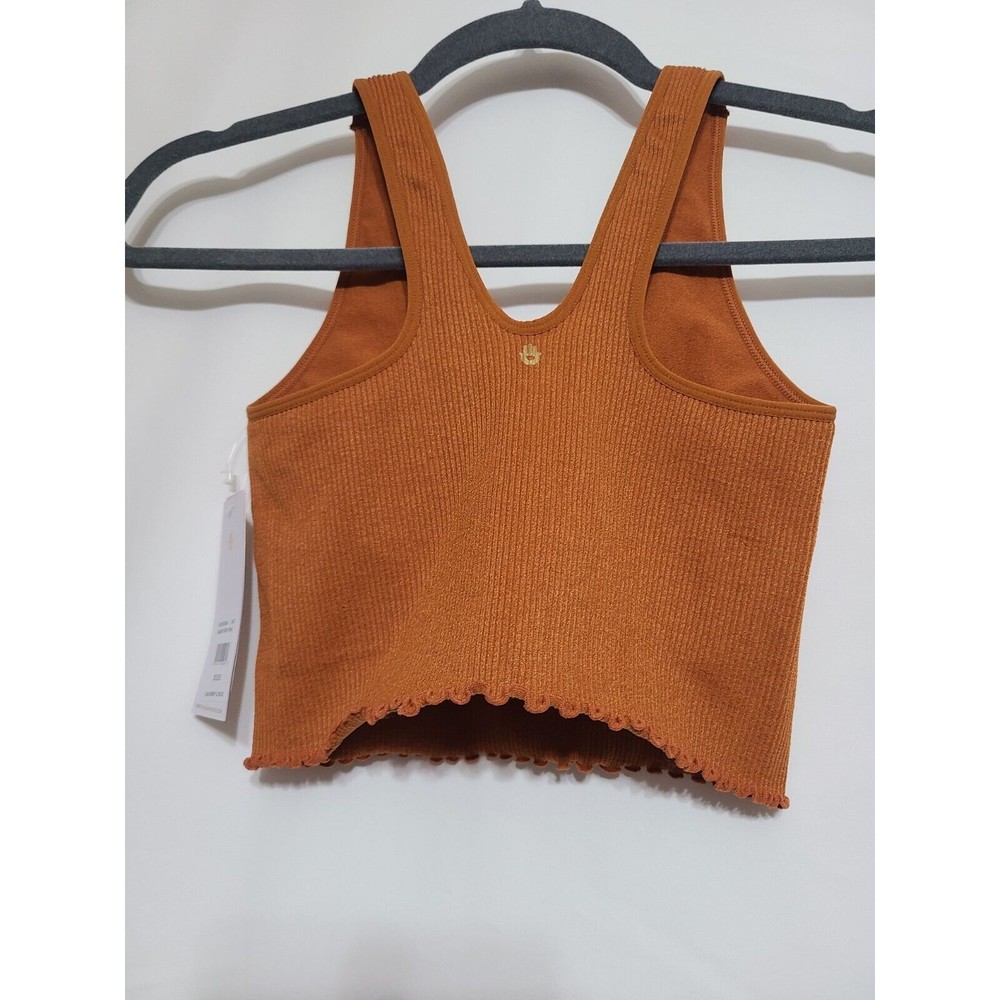 Spiritual Gangster Womens Metallic Sleeveless Tank Cropped Top BHFO 4445 XS